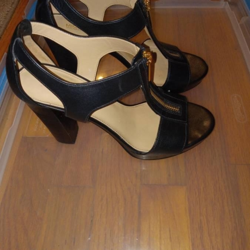 MICHAEL Michael Kors Black Strappy Heels